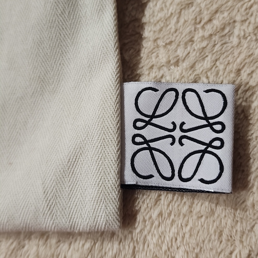 Authentic Loewe Canvas Drawstring Dust Bag with Anagram Logo Tag 16" X 18 1/2" - Picture 2 of 3